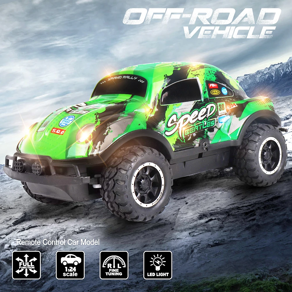 Buggy RC coche teledirigido todoterreno con luces LED para niños - imagen 3