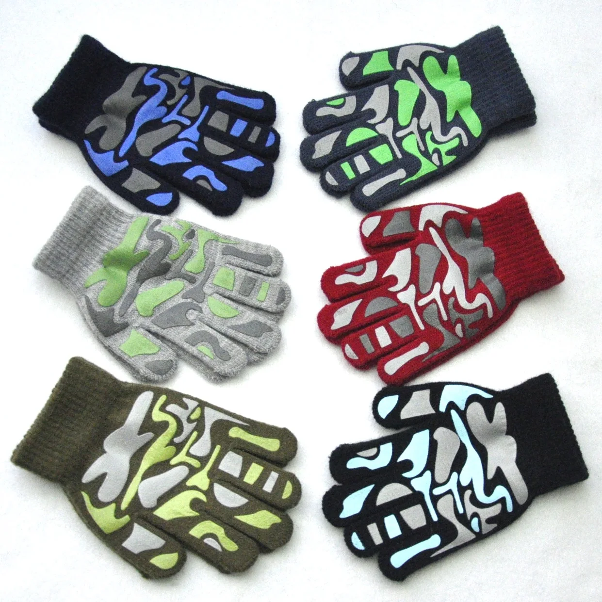 Guantes antideslizantes de punto para niños – Camuflaje invierno - imagen 2