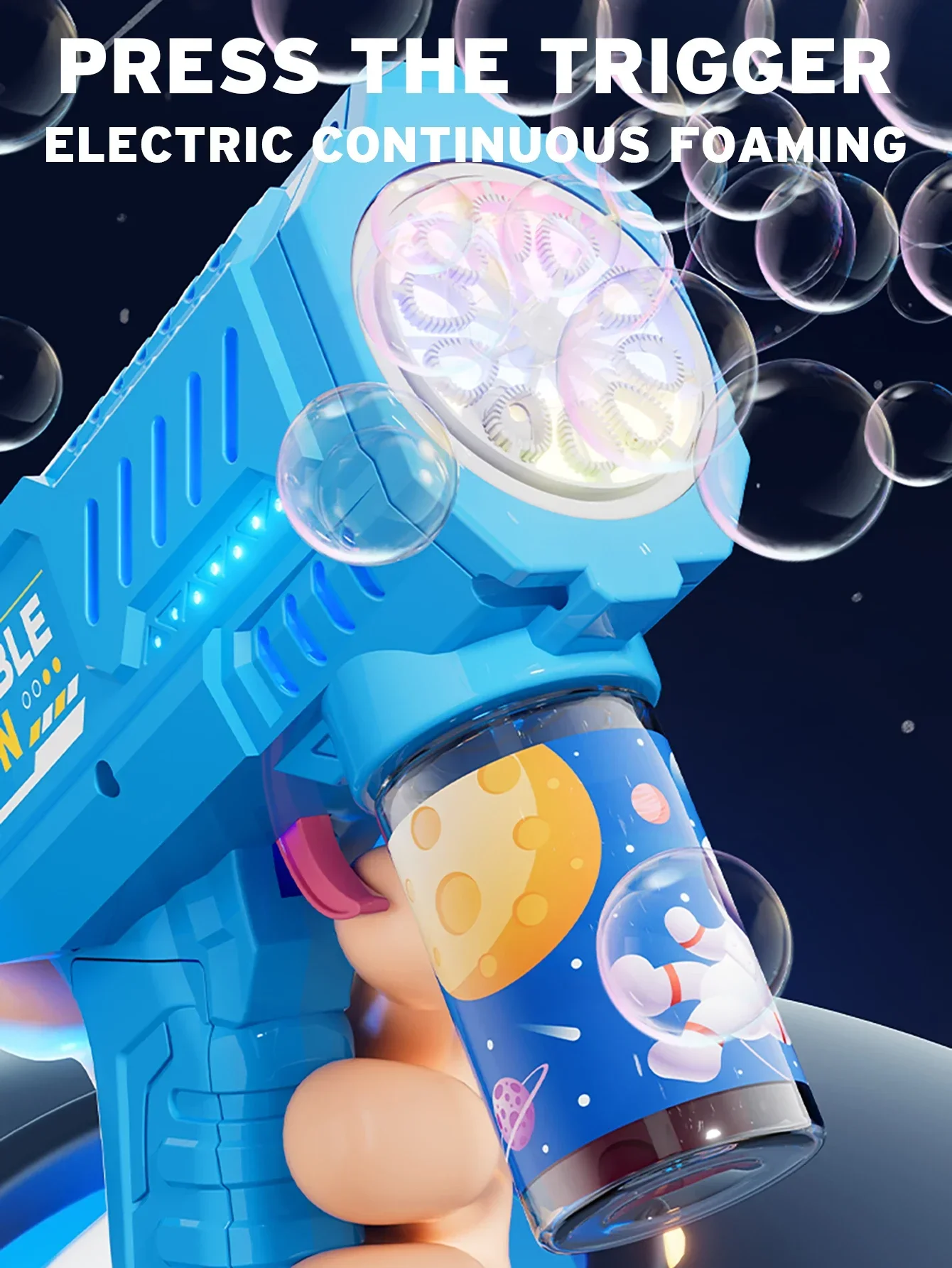 Diseño seguro de la pistola de burbujas para niños