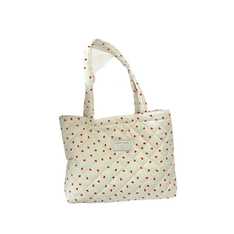 Bolso de pañales acolchado de rejilla corazón otoñal para mamá - imagen 2