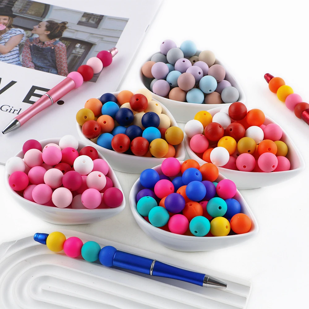 Cuentas de silicona redondas para manualidades infantiles de joyería - imagen 3