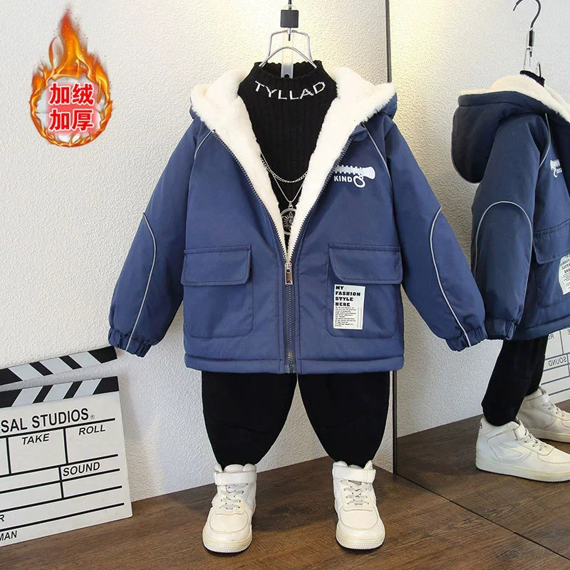 Parka infantil acolchada con capucha – Abrigo de invierno - imagen 4