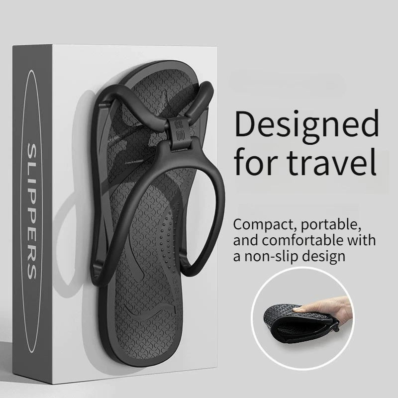 Pantuflas plegables antideslizantes unisex de EVA para hotel y baño