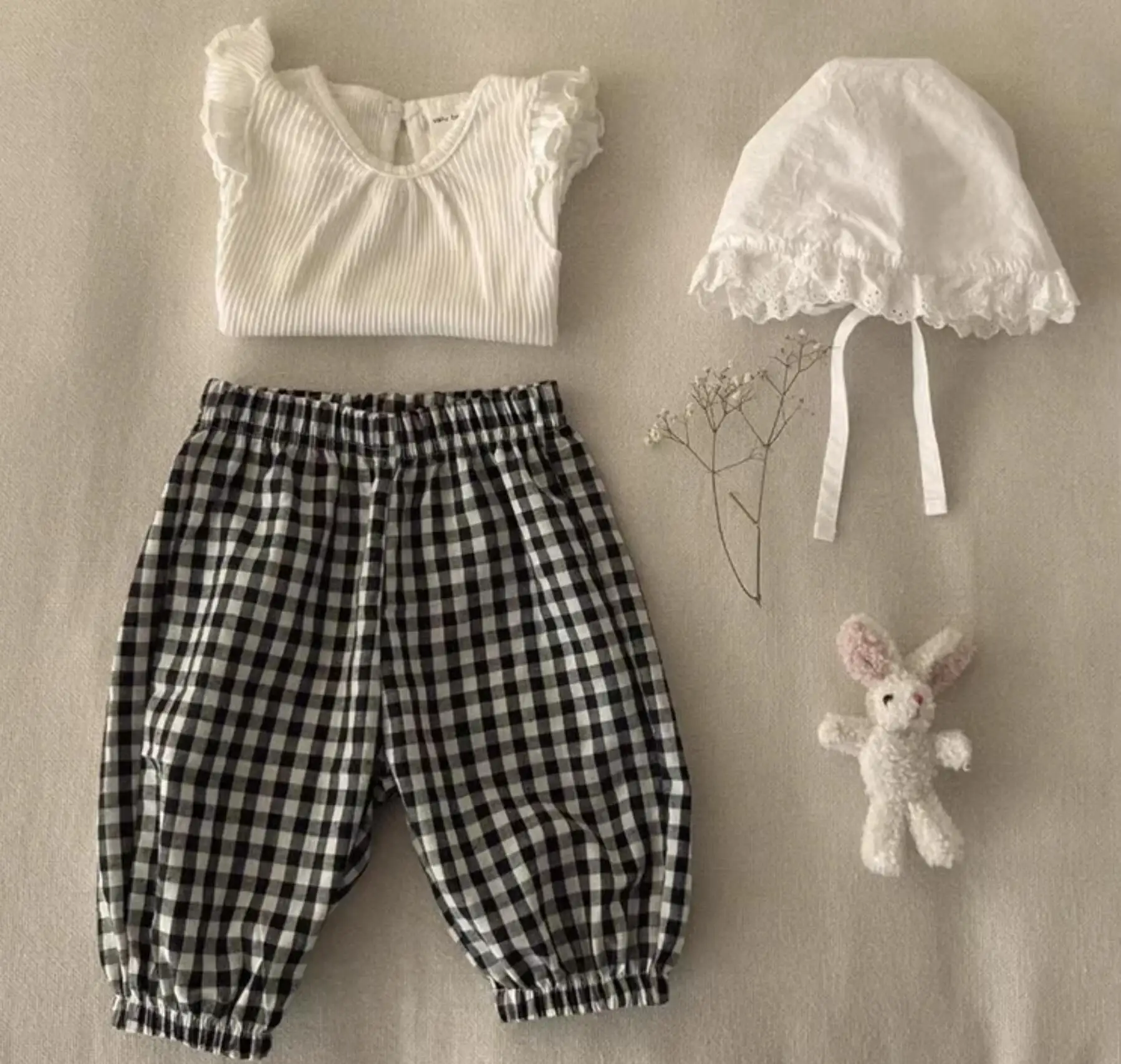 Pantalones antimosquitos a cuadros y rayas para niños - imagen 5