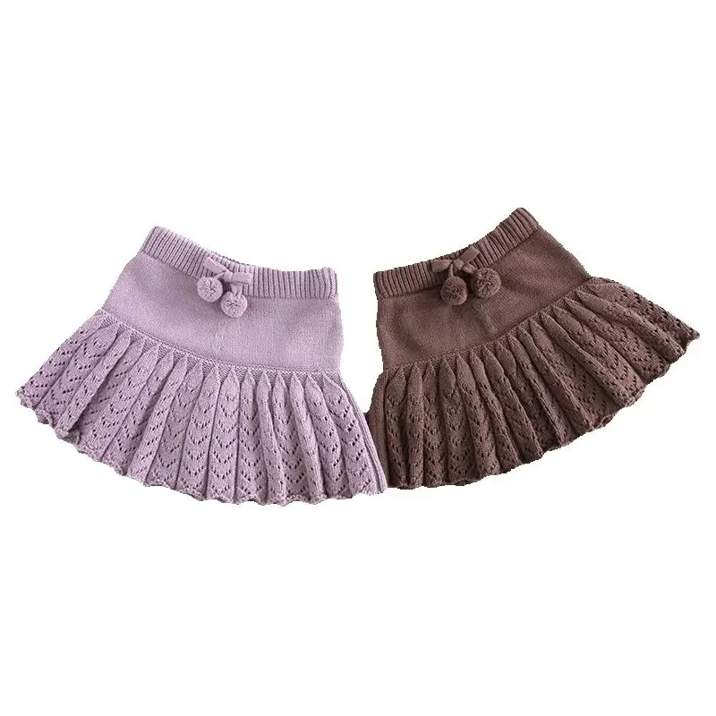 Falda plisada corta para niña color liso diseño calado primavera - imagen 5