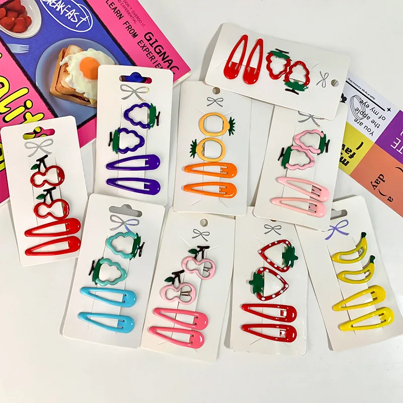 Pasadores con clip de fruta para niñas – estilo dulce - imagen 4