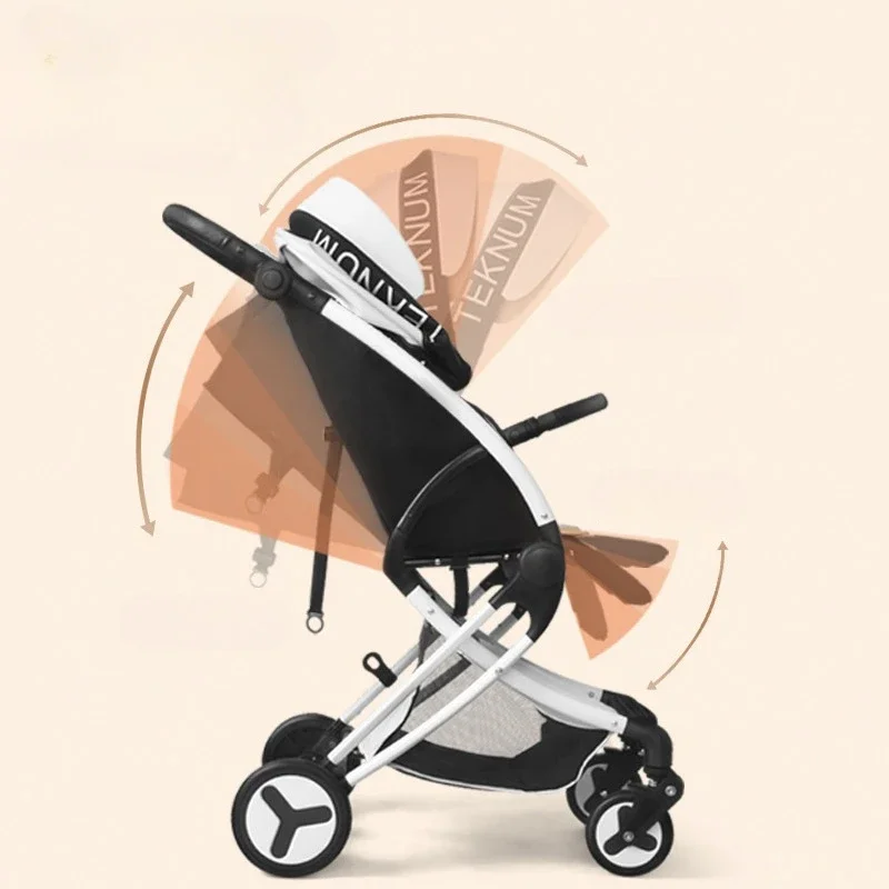 Cochecito de bebé ligero con mango ajustable y asiento reclinable - imagen 2