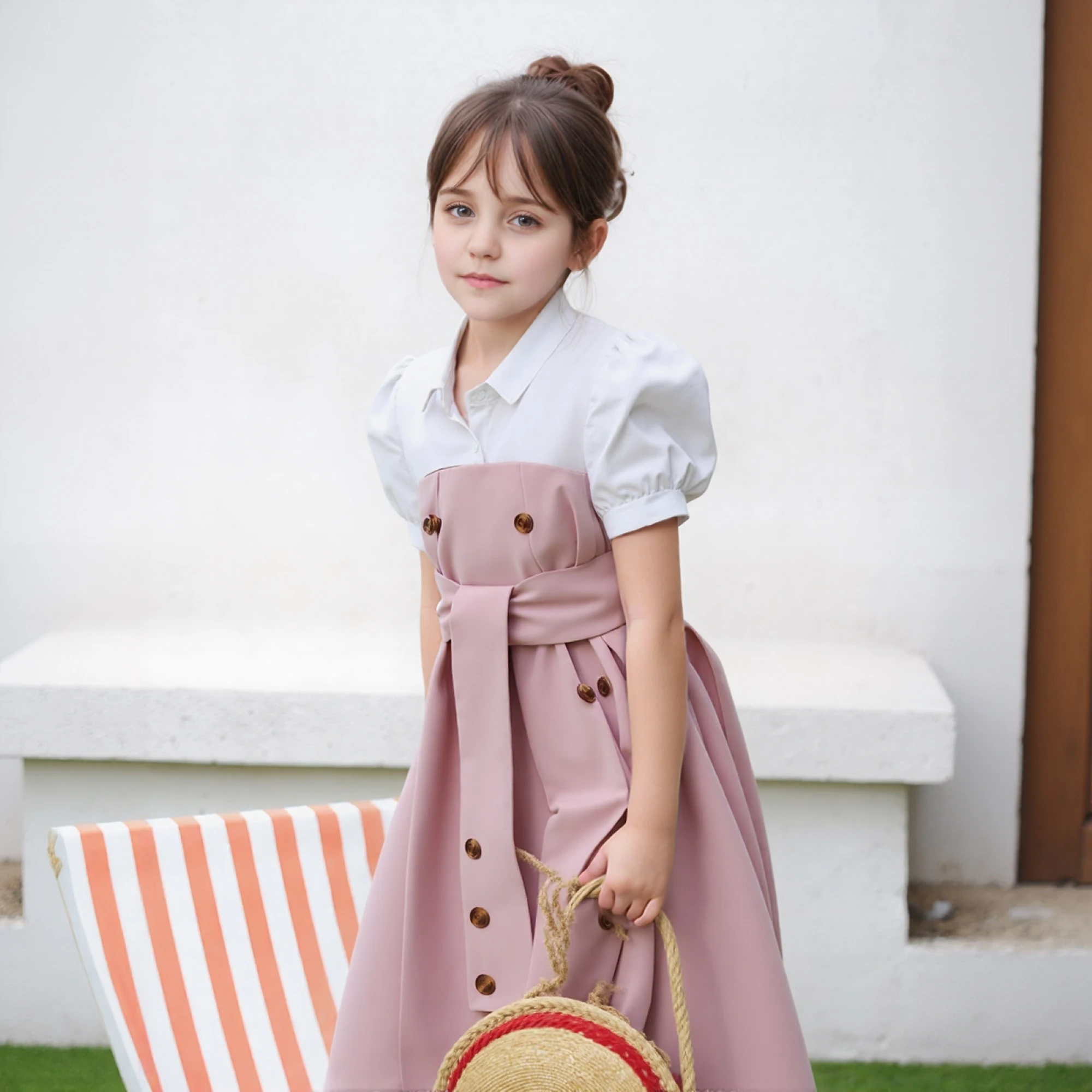 Vestido de verano para niña estilo retro británico