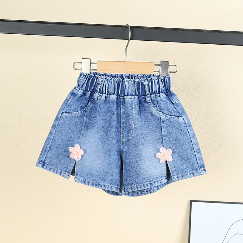 MILANCEL pantalones cortos de verano vaqueros con lazo floral - imagen 4