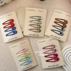 Pinzas laterales para el pelo con lentejuelas de dibujos animados