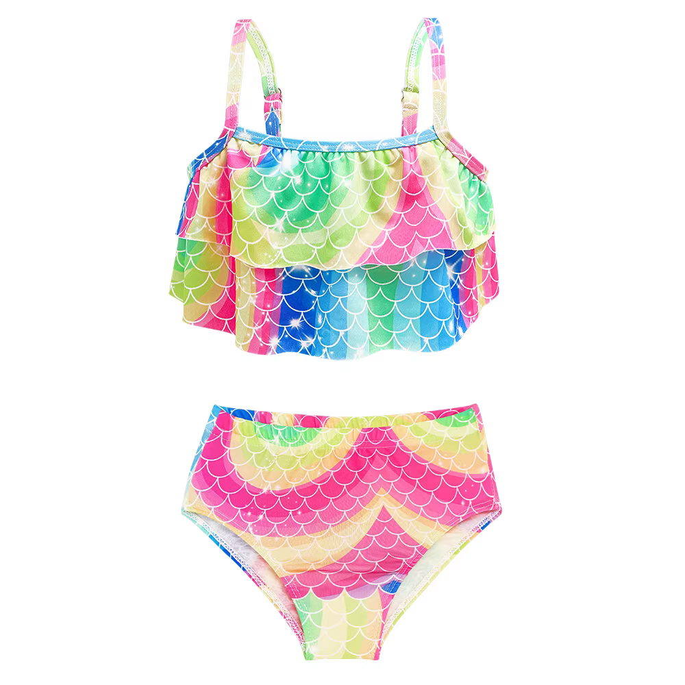 Traje de baño sirena con cola para niñas – estilo playa - imagen 4