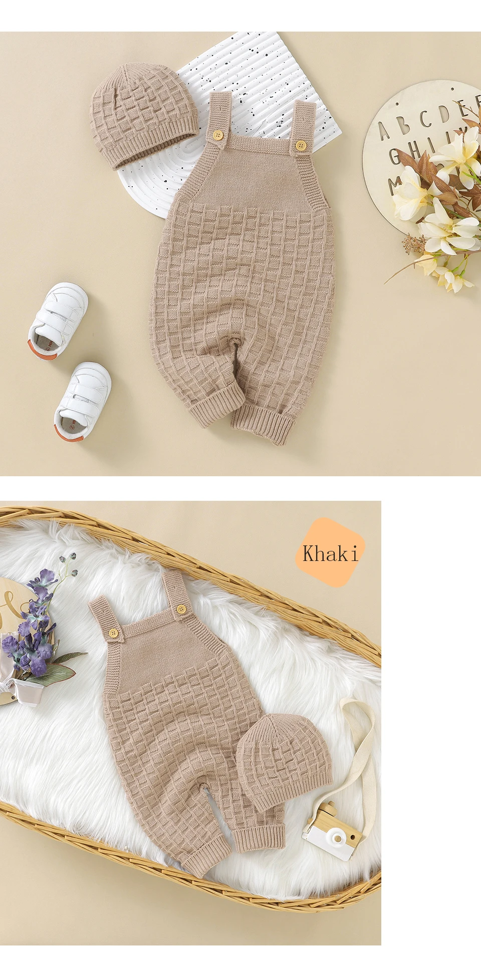 Conjunto pelele y gorro a juego para bebé