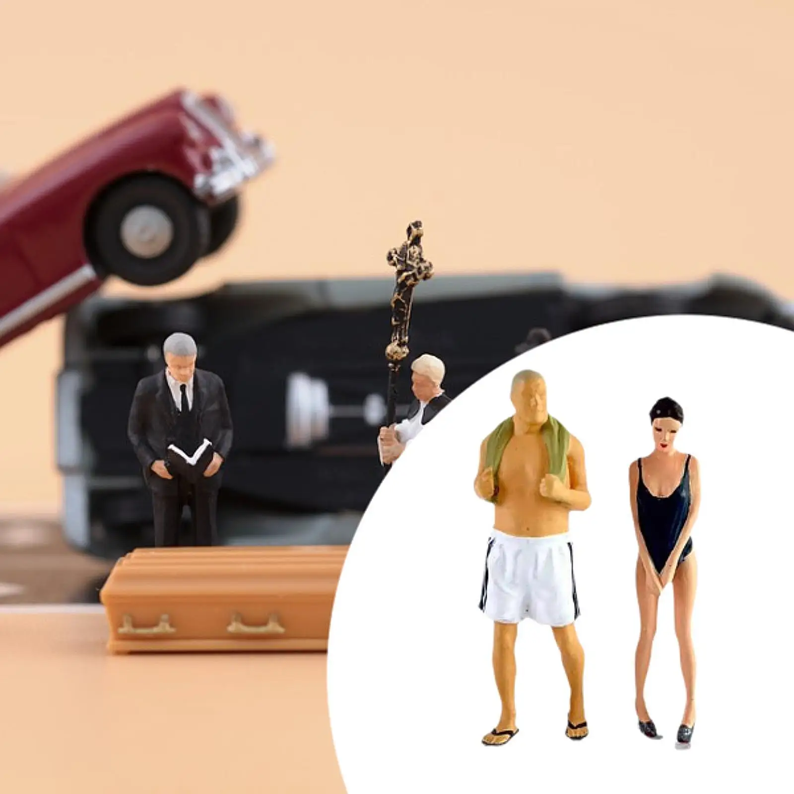 Figuras de diorama para casa de muñecas: personajes de calle - imagen 5