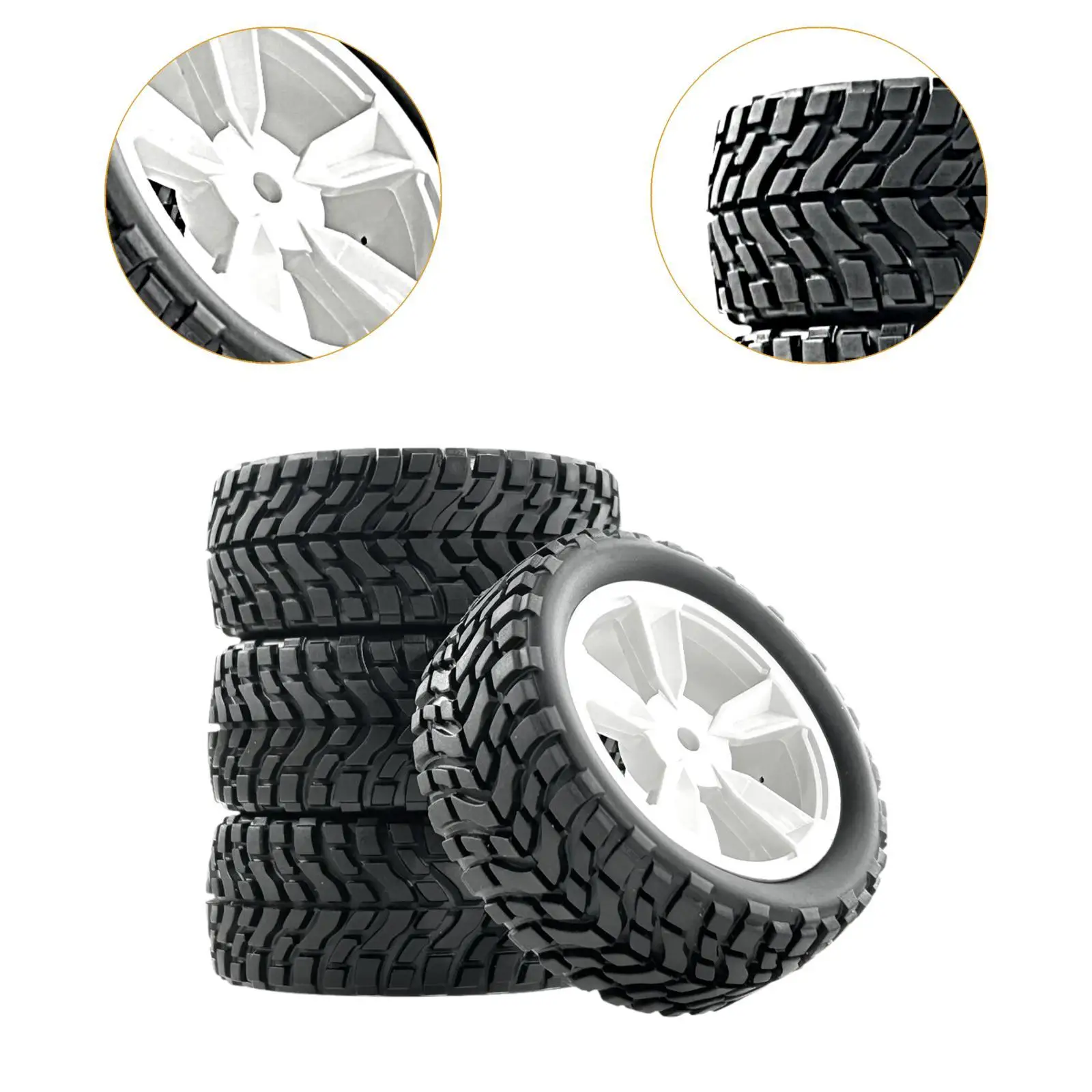 Neumáticos RC de goma duradera para coches de radiocontrol todoterreno - imagen 4