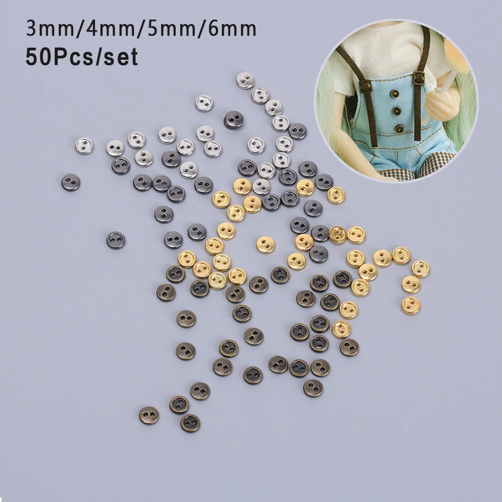 Blyth botones metálicos mini para ropa de muñeca – Accesorios de costura - imagen 2