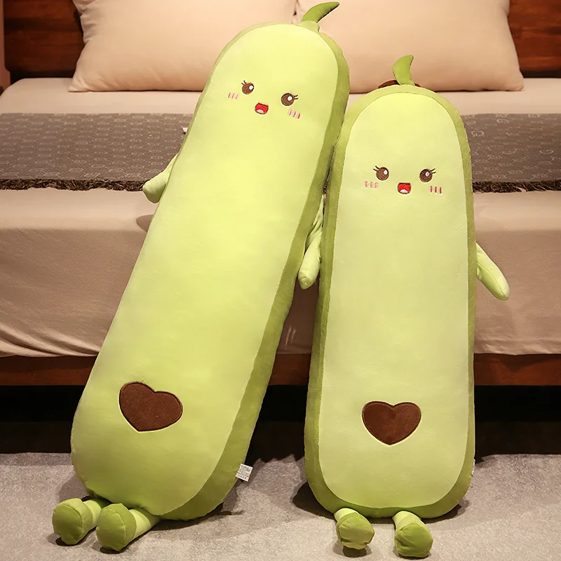 Almohada larga de aguacate verde para dormir infantil peluche corazón - imagen 5