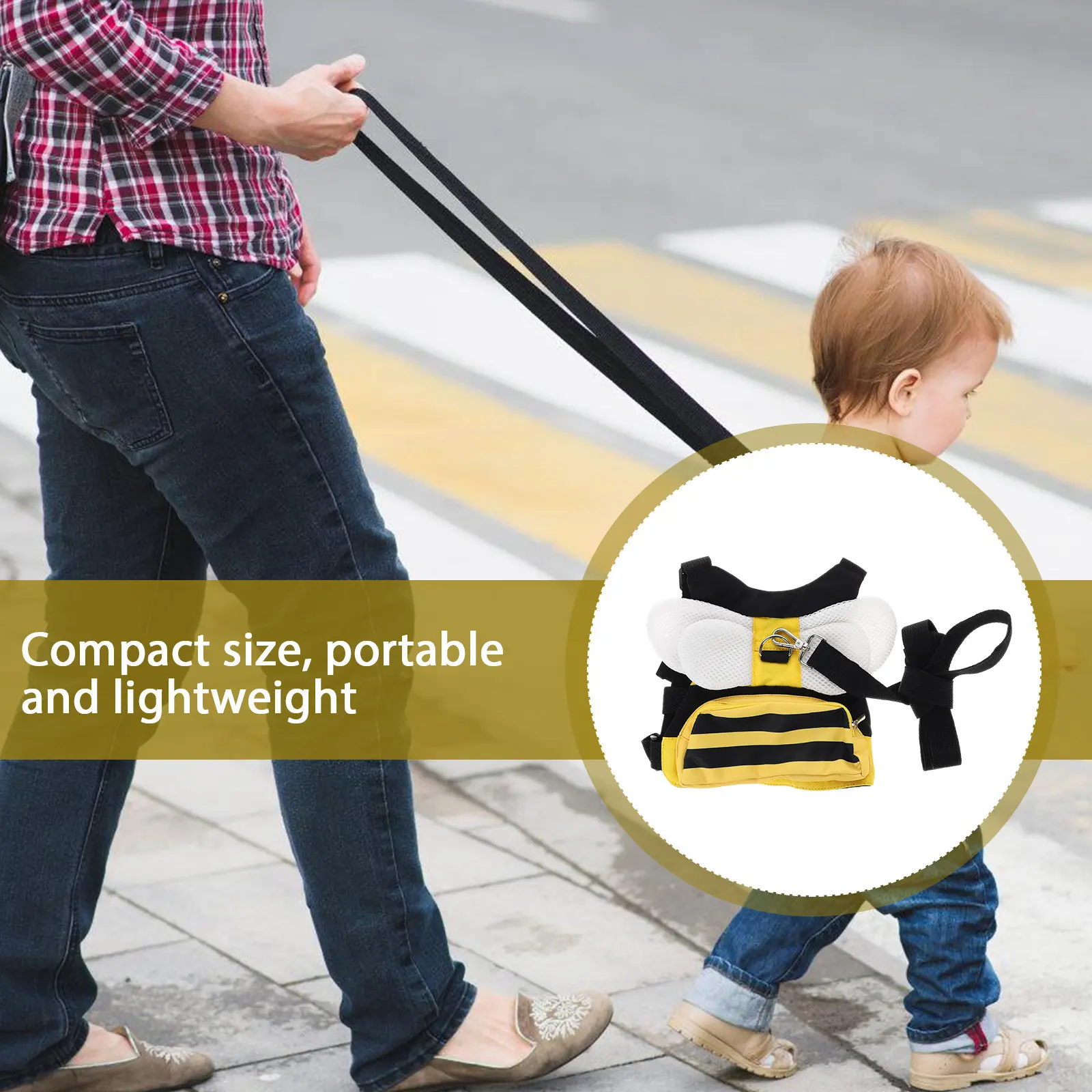 Mochila arnés infantil con correa ajustable y muñequera antipérdida - imagen 3