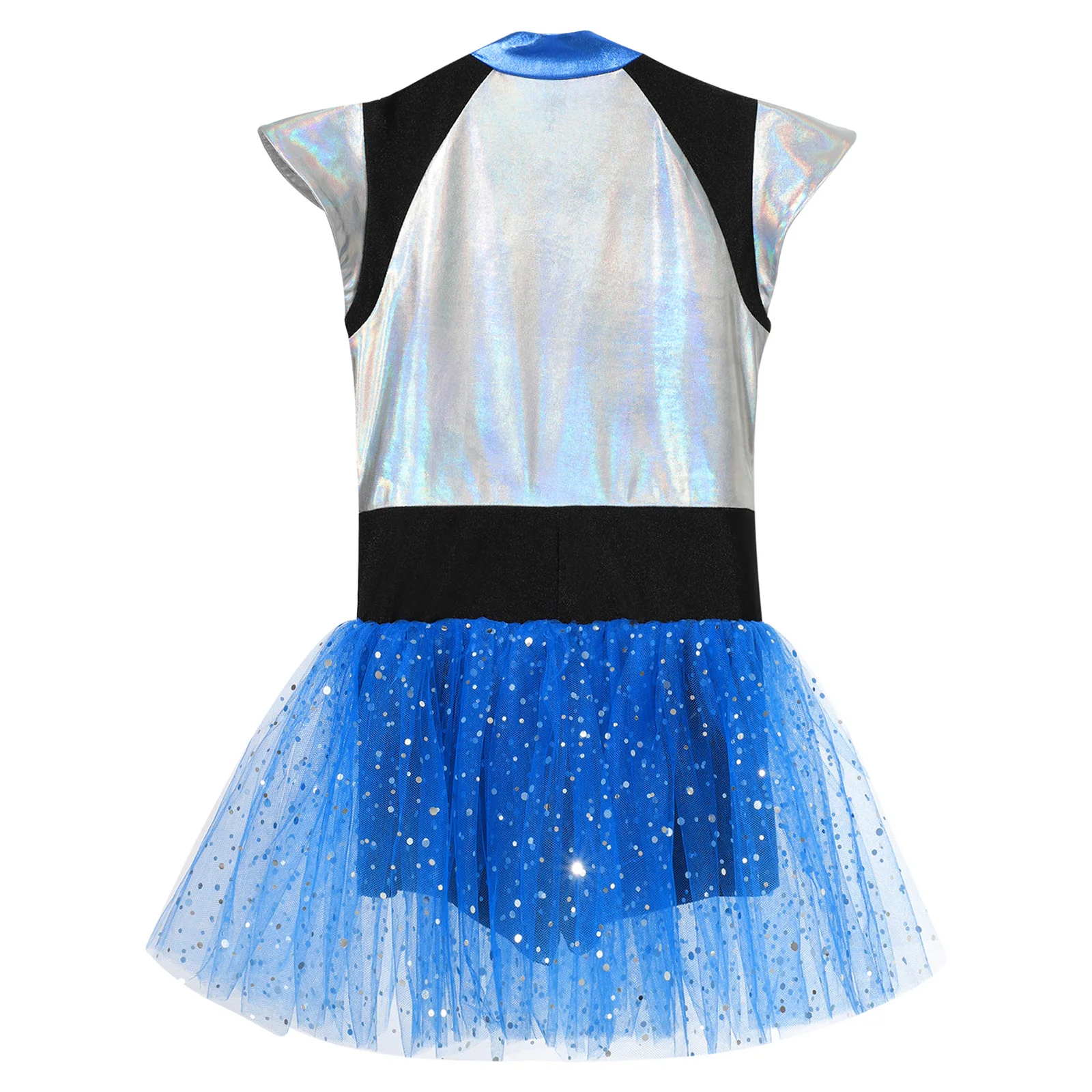 Disfraz de alien para niñas con vestido de porrista brillante Halloween - imagen 4