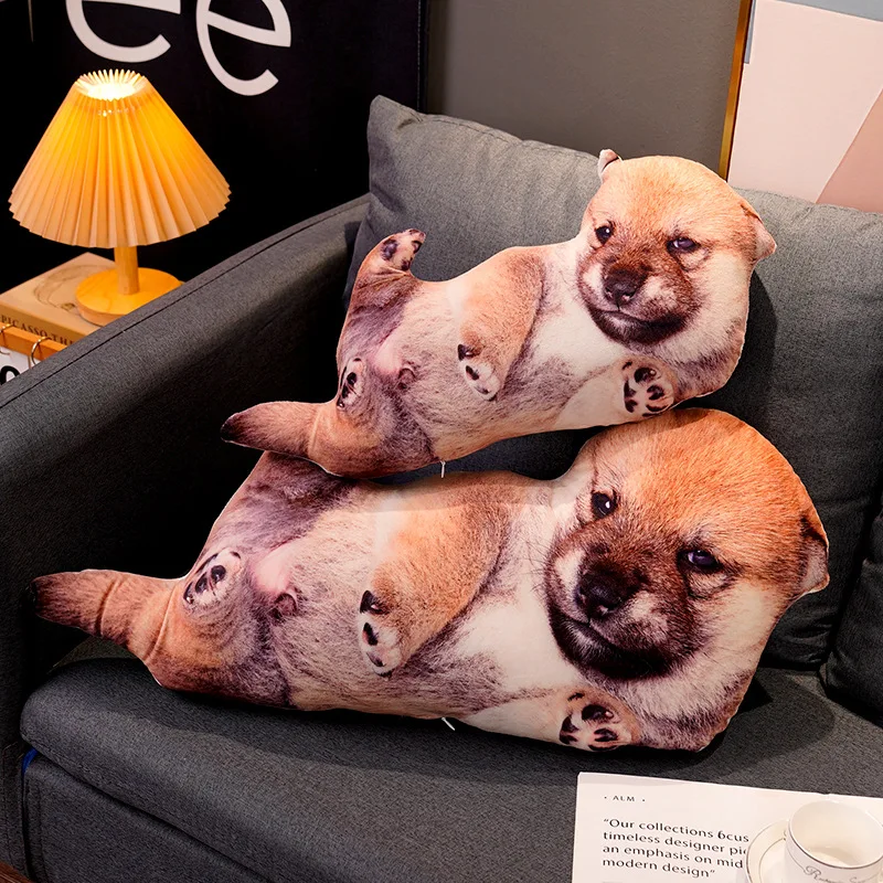 Almohada perro peluche 3D Shiba Inu cojín suave dormitorio - imagen 2