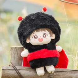 Ropa para muñecas mariquita negra y roja, traje de algodón estilo kawaii