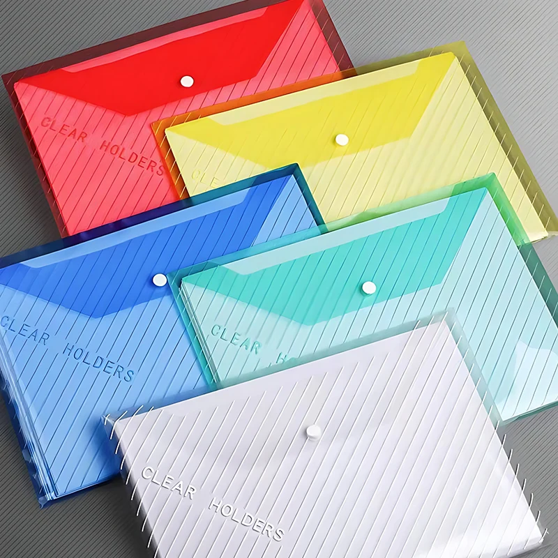 Bolsa para documentos A4 transparente con rayas diagonales - imagen 5