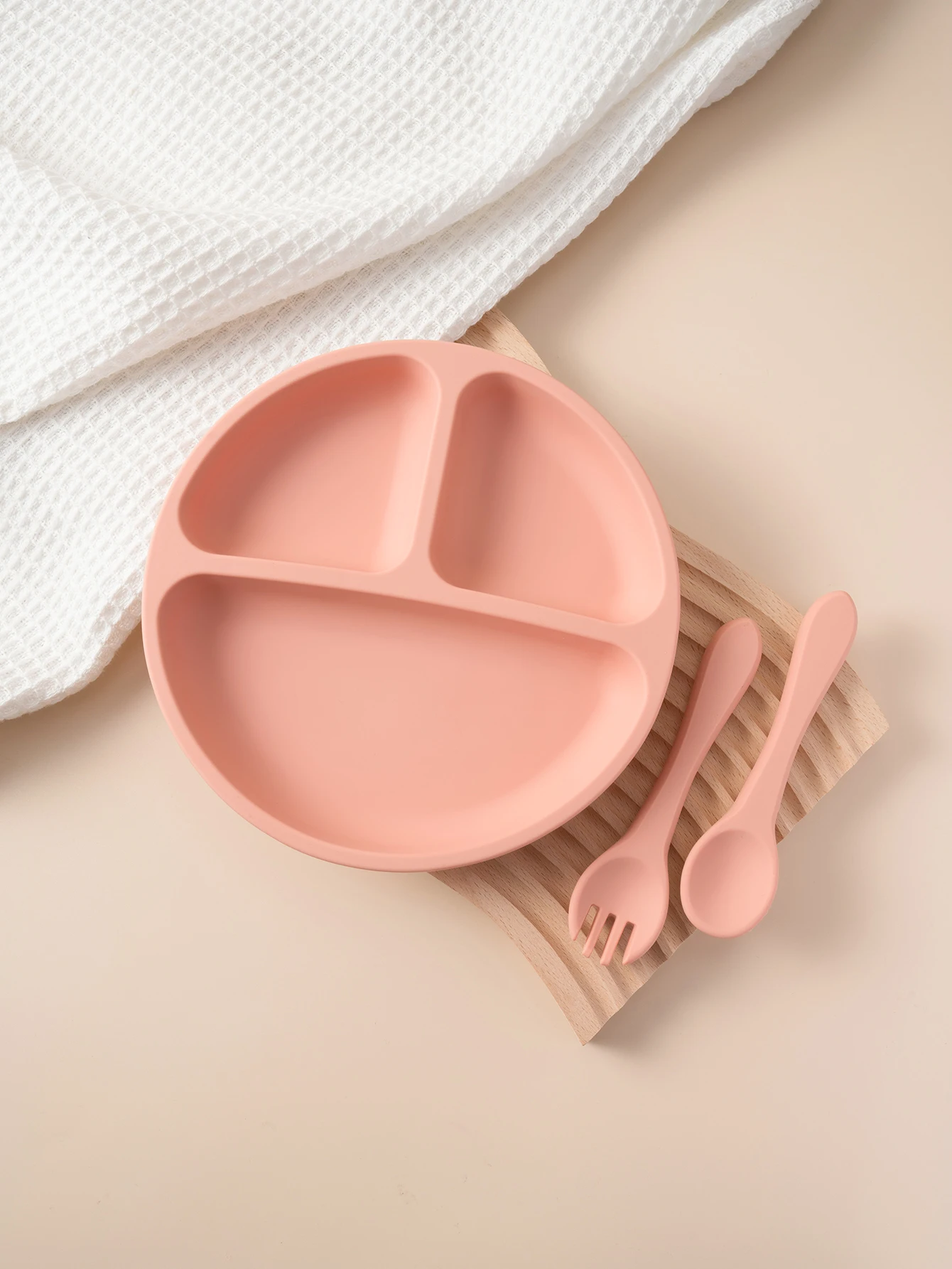 Juego de alimentación bebé de silicona sin BPA con plato de succión - imagen 4