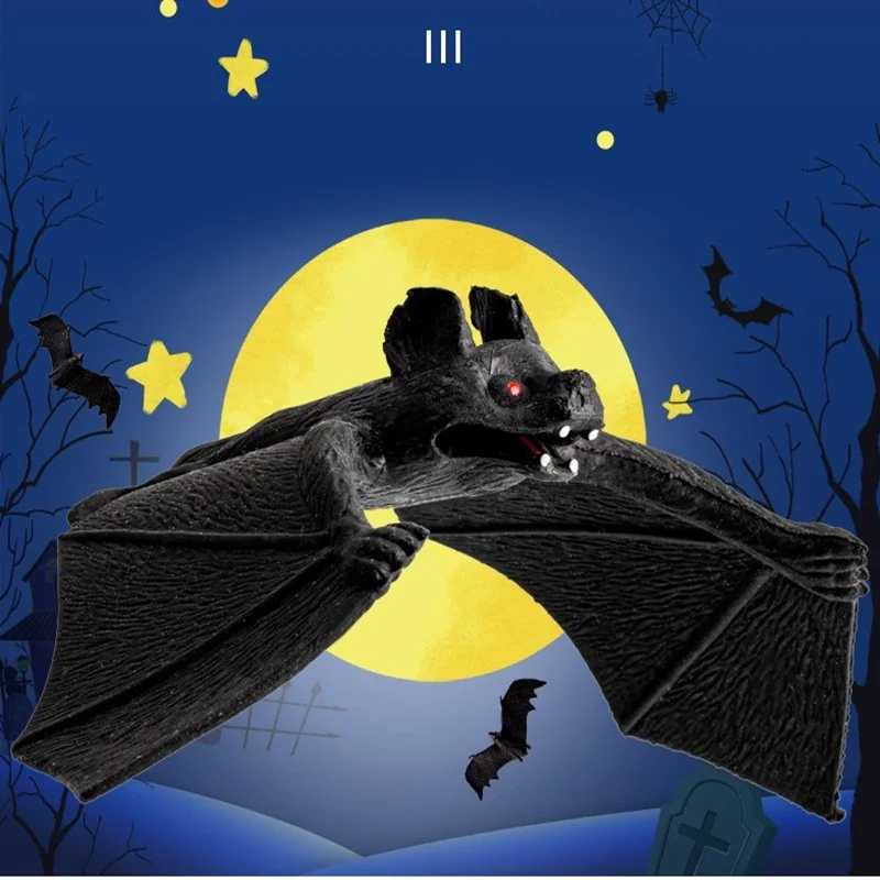 Murciélago terrorífico de Halloween – Juguete infantil en goma suave - imagen 3