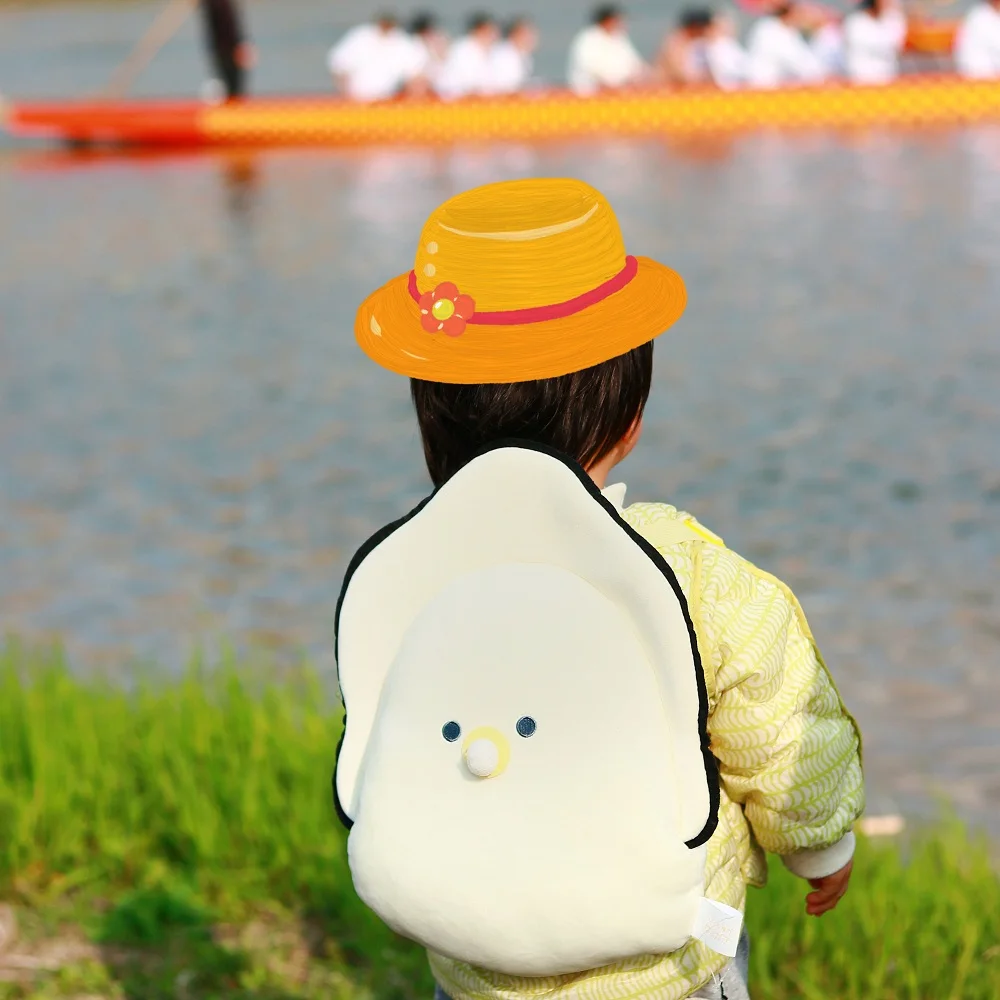 Mochila ostra de felpa suave con bolsillo para niños - imagen 3