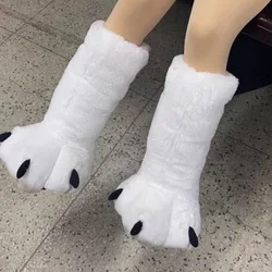 Zapatillas peludas de invierno para niña – Con orejas de oso