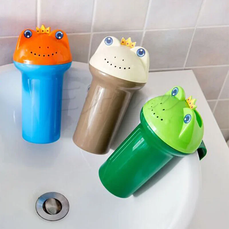Cuchara de ducha infantil con rana dibujada para baño - imagen 2