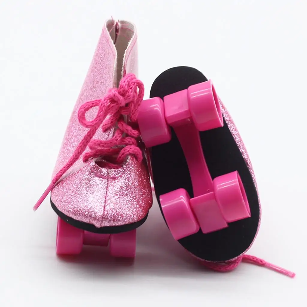 Patines para muñecas de cuero PU con ruedas estilo clásico - imagen 3