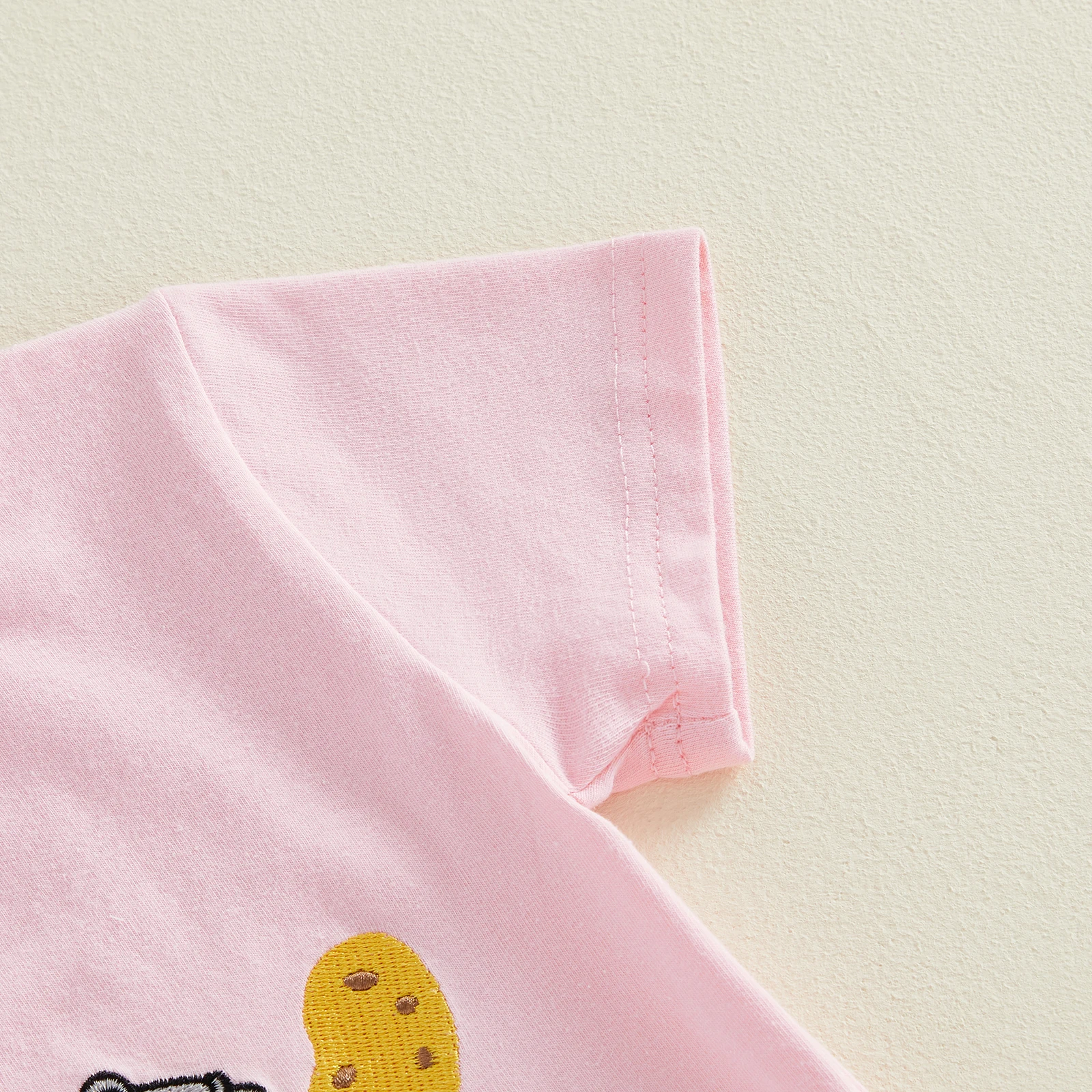 Conjunto de verano para niña con bordado de langosta y pantalón corto - imagen 4