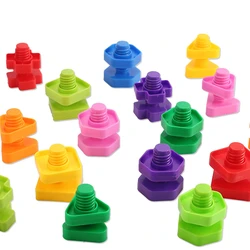 Bloques tornillo educativos juego construcción para niños
