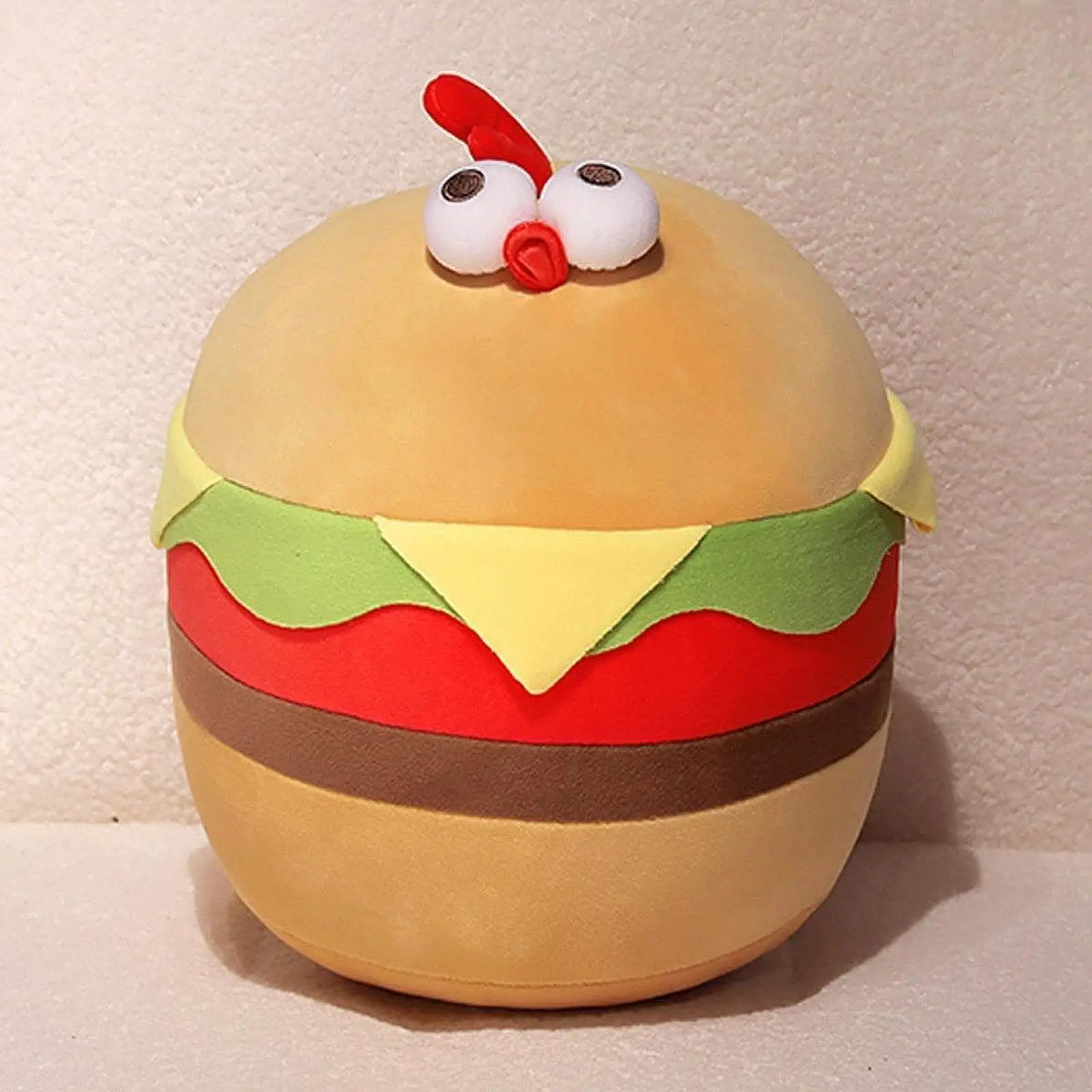 Peluche suave de pollo con forma de hamburguesa Dundun Foods - imagen 2