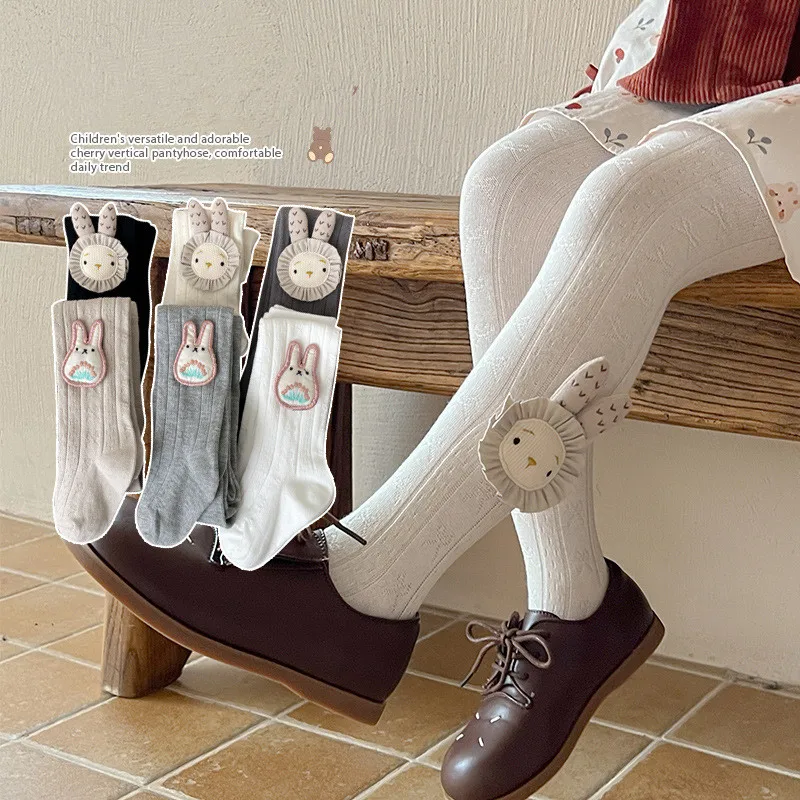 Mallas de bebé de algodón con estampado de conejito sin costuras - imagen 2