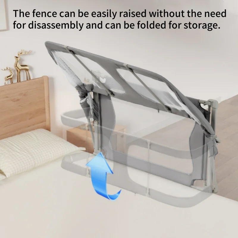 Cuna de bebé plegable con protección de seguridad para habitación