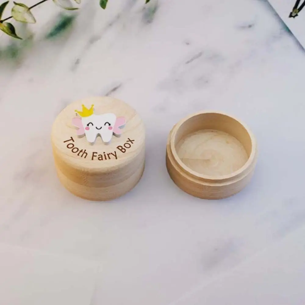 Caja de madera para dientes de leche y cordón umbilical
