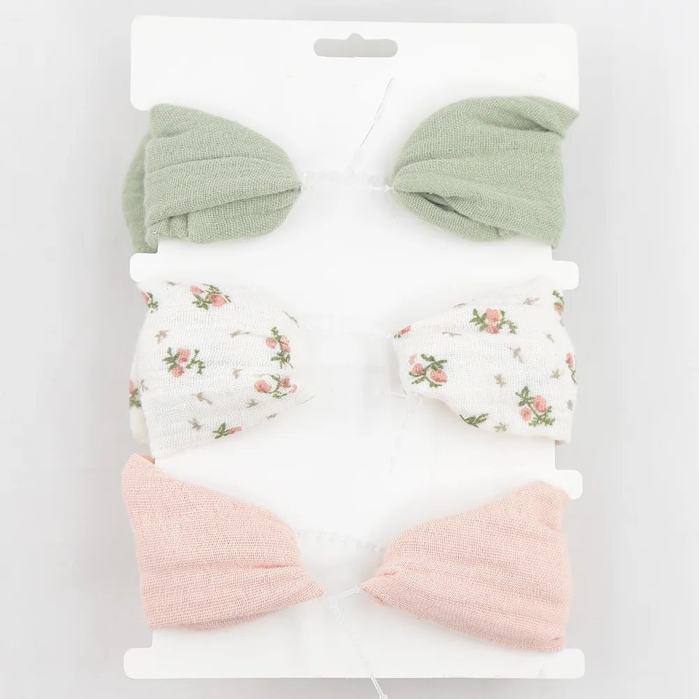 Diadema bebé lino algodón con orejas de conejo turbante niña - imagen 5