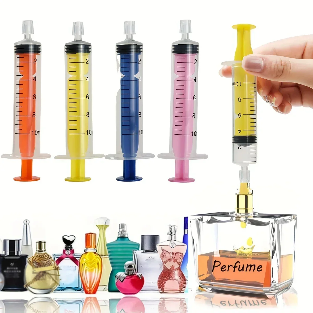 Jeringa extractora de perfume de 10ml con punta recta