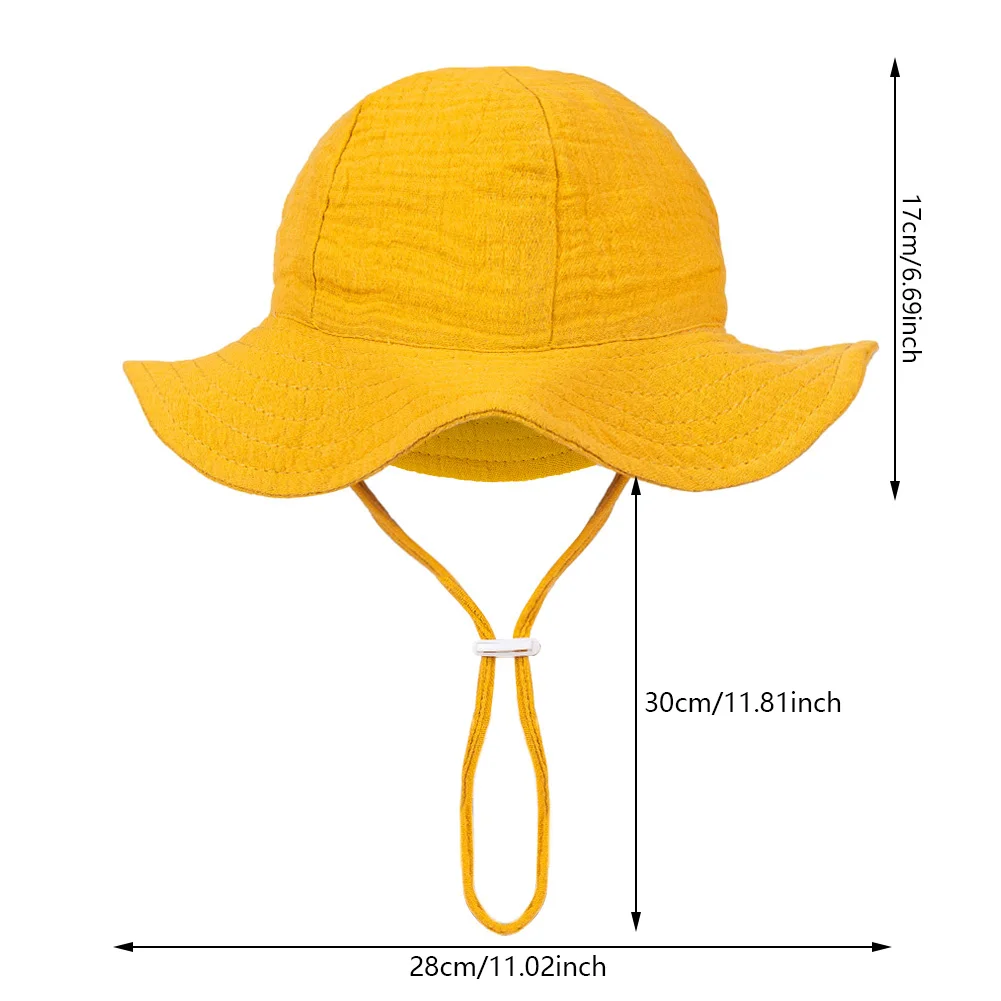 Gorro protección solar para bebé – Algodón transpirable unisex