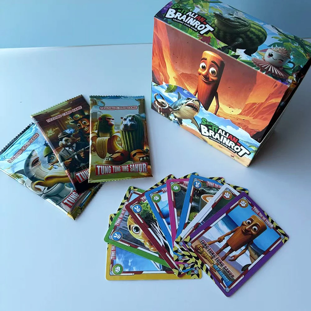 Pack de tarjetas Tralalero Tralala abierto
