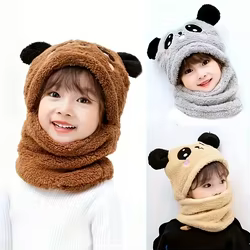 Gorro de panda suave y cálido para niños