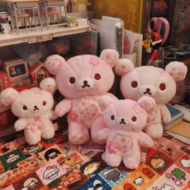 Peluche oso Rilakkuma floral de sakura, suave y almohada - imagen 4