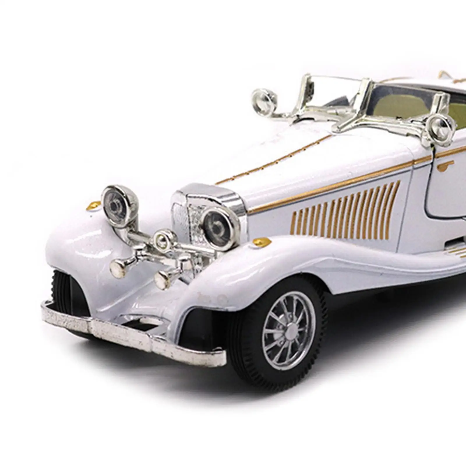 Coche clásico de metal con puertas y retroceso para decoración - imagen 3
