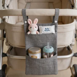 Organizador de cuna con bolsa colgante para almacenamiento bebé