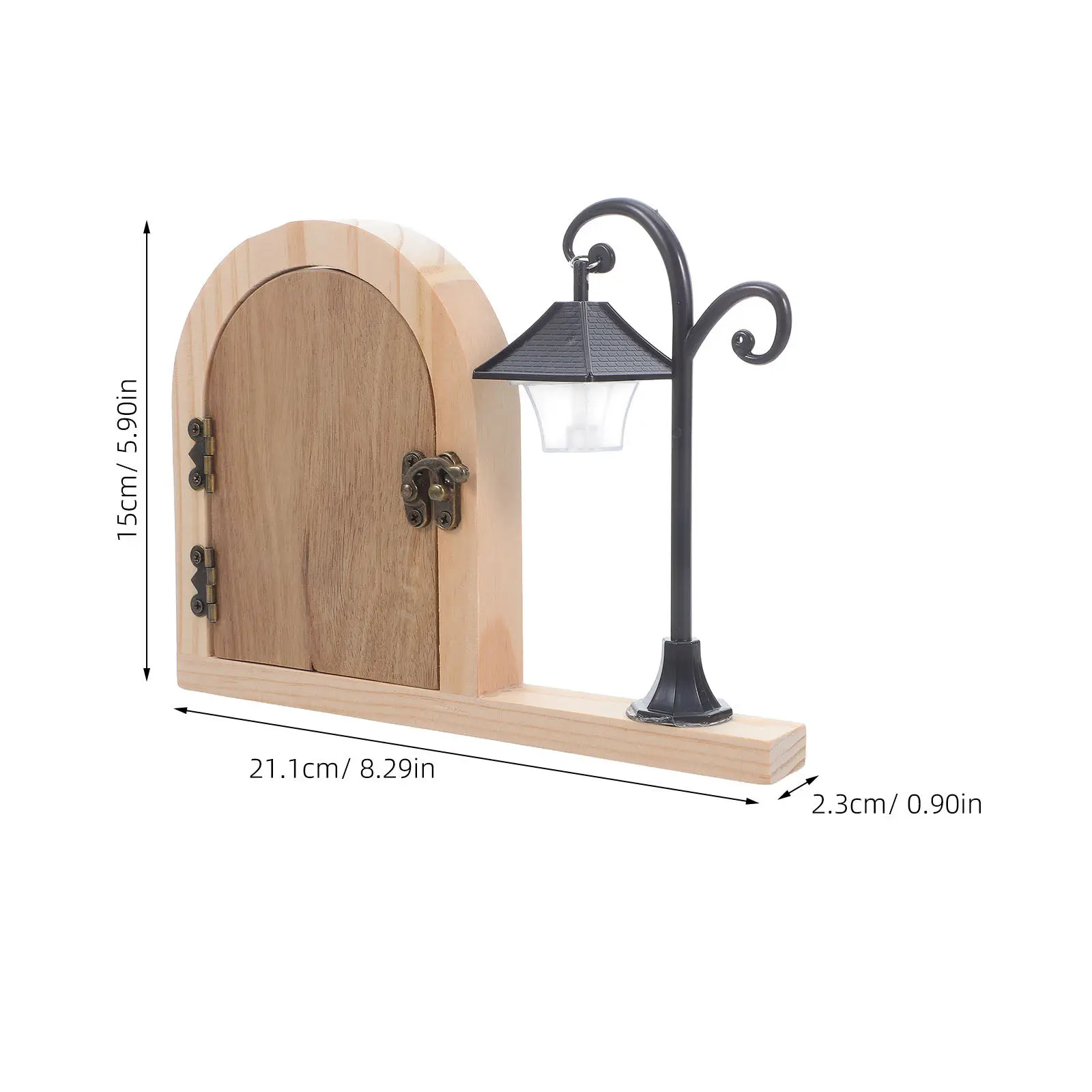 Protector de enchufe con luz nocturna y placa de madera hada - imagen 4