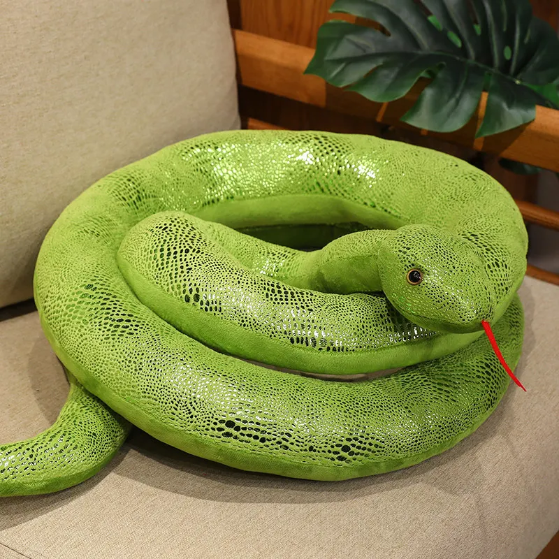 Peluche de serpiente gigante de tela para Halloween, suave - imagen 4