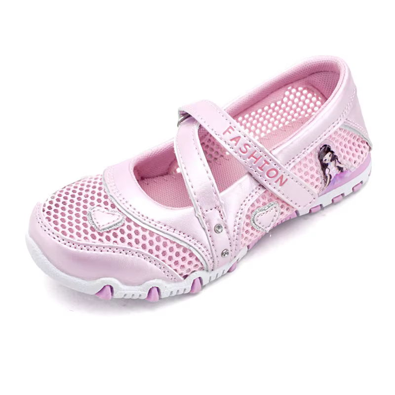 Sandalias antideslizantes planas para niñas, estilo princesa