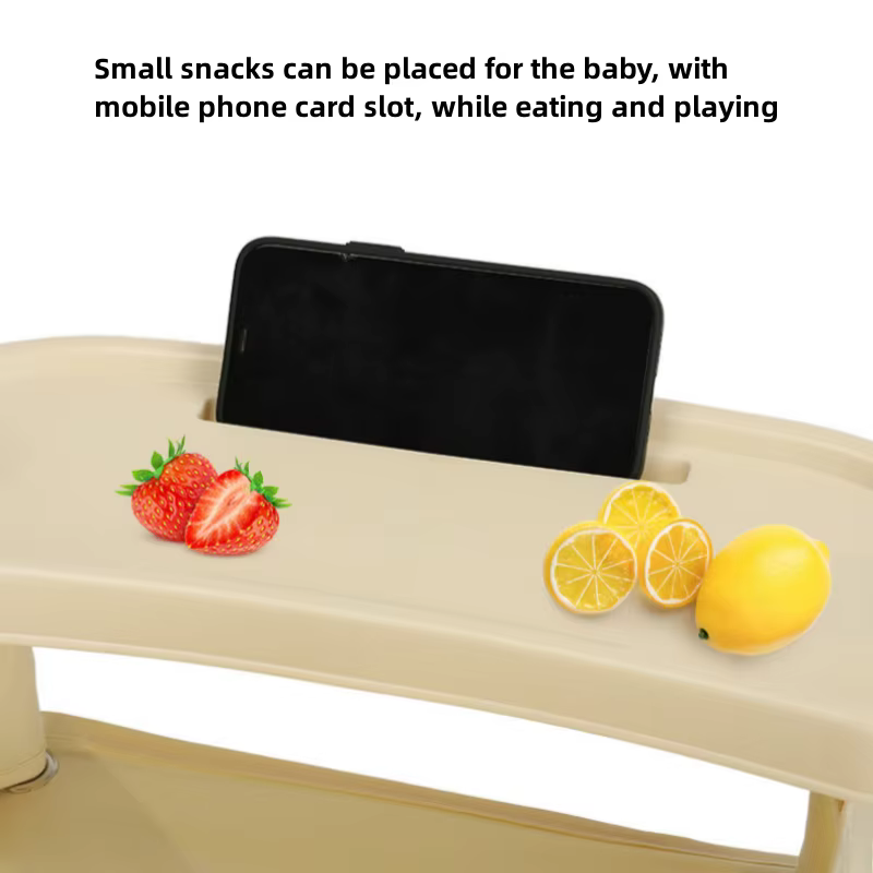 Trona portátil plegable con almacenamiento para bebé segura - imagen 3