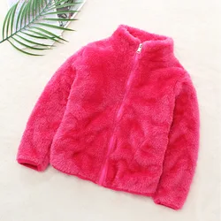 Chaqueta acolchada reversible de terciopelo para niños, cálida